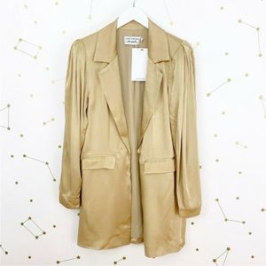 Fame & Partners • Gold Satin Open Axel Blazer